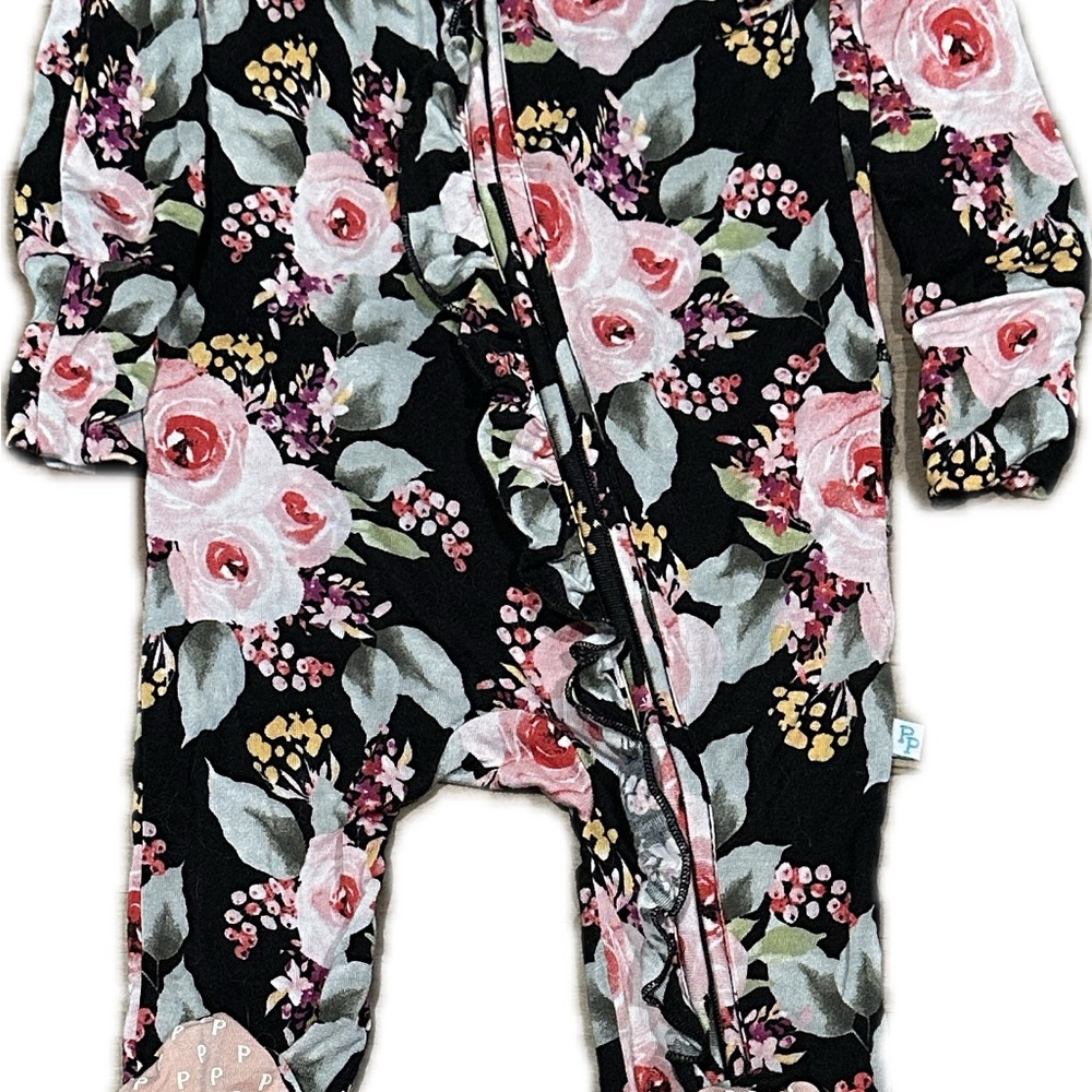 6-9 Posh Peanut Milana Ruffled Footie